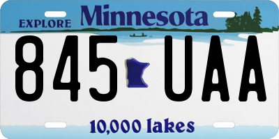 MN license plate 845UAA