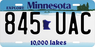 MN license plate 845UAC