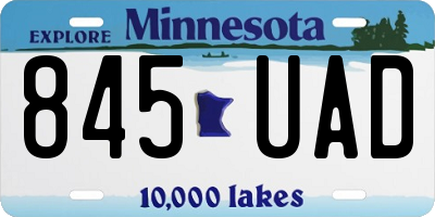 MN license plate 845UAD
