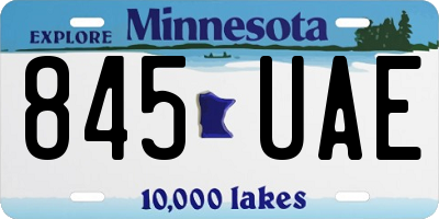 MN license plate 845UAE