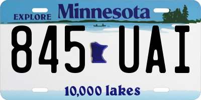MN license plate 845UAI
