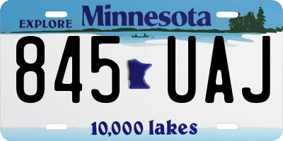 MN license plate 845UAJ