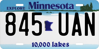 MN license plate 845UAN