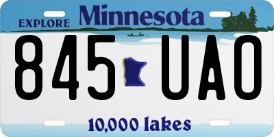 MN license plate 845UAO