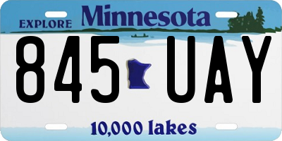 MN license plate 845UAY