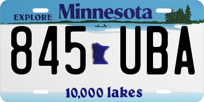 MN license plate 845UBA