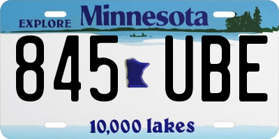 MN license plate 845UBE