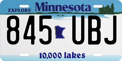 MN license plate 845UBJ