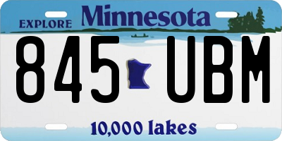 MN license plate 845UBM