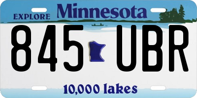 MN license plate 845UBR