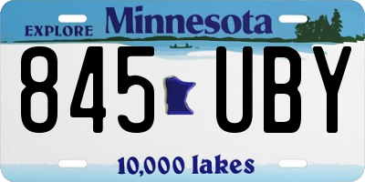 MN license plate 845UBY
