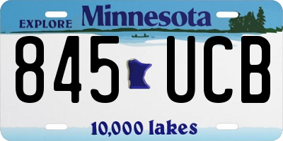 MN license plate 845UCB
