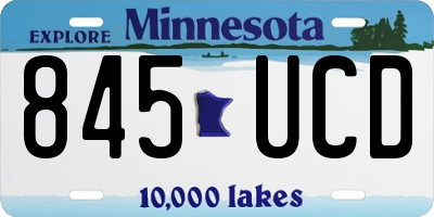 MN license plate 845UCD