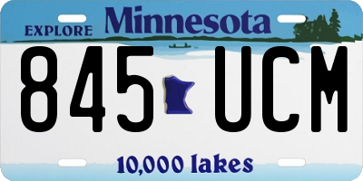 MN license plate 845UCM
