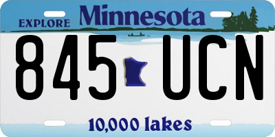 MN license plate 845UCN