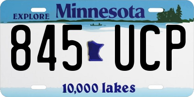 MN license plate 845UCP