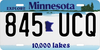 MN license plate 845UCQ