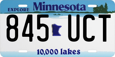 MN license plate 845UCT