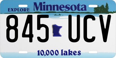 MN license plate 845UCV