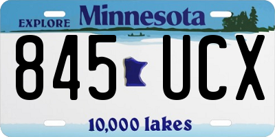 MN license plate 845UCX