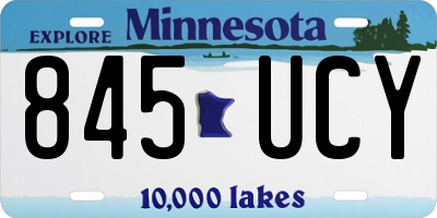 MN license plate 845UCY