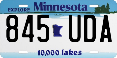 MN license plate 845UDA