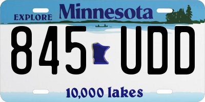 MN license plate 845UDD