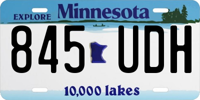 MN license plate 845UDH