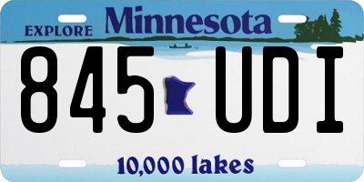 MN license plate 845UDI