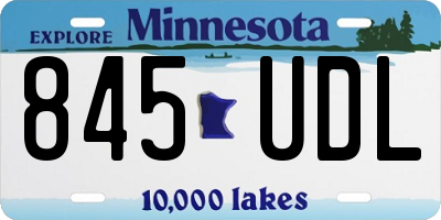 MN license plate 845UDL