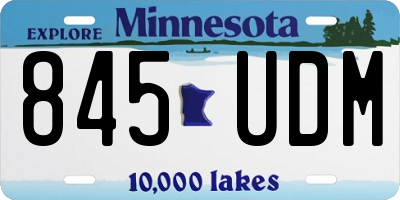 MN license plate 845UDM