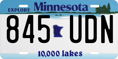 MN license plate 845UDN