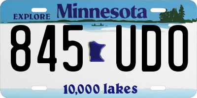 MN license plate 845UDO