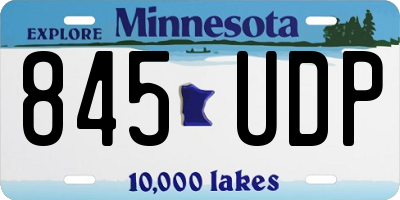 MN license plate 845UDP