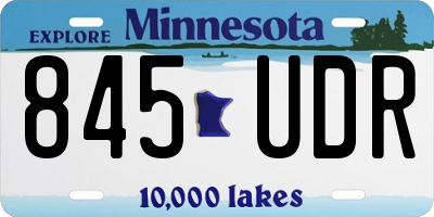 MN license plate 845UDR