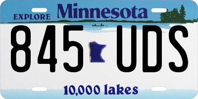 MN license plate 845UDS