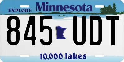 MN license plate 845UDT