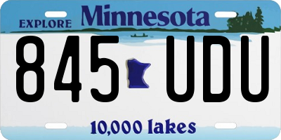 MN license plate 845UDU