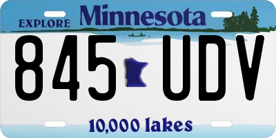 MN license plate 845UDV