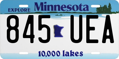 MN license plate 845UEA