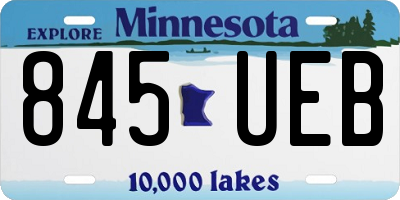 MN license plate 845UEB