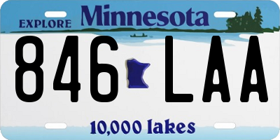 MN license plate 846LAA