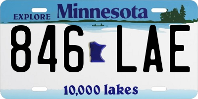 MN license plate 846LAE