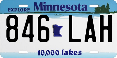 MN license plate 846LAH