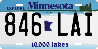 MN license plate 846LAI