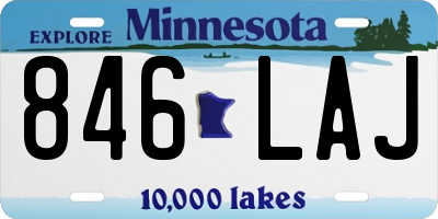 MN license plate 846LAJ