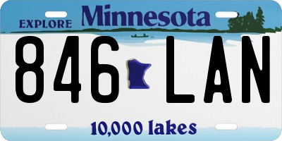 MN license plate 846LAN