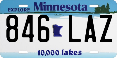 MN license plate 846LAZ