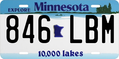 MN license plate 846LBM