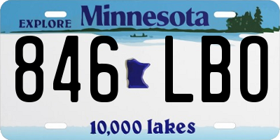 MN license plate 846LBO